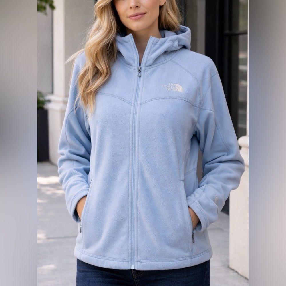 Vintage The North Face Women's Powder Blue Windwall Ski Jacket Size Medium